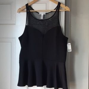 Black peplum top